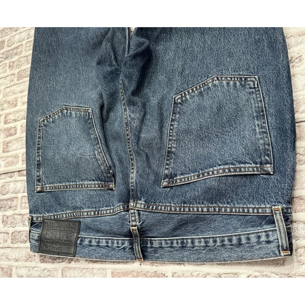 Levis Jeans 511 Mens 36x32 Blue Slim Made‎ and Crafted Big E Whiskers Premium